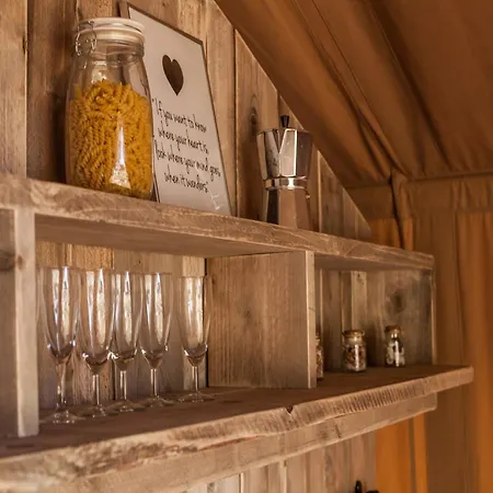 Comfortable Safari Tent With Bathroom, On A In De Maasduinen Luxury tent Arcen