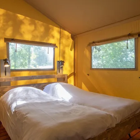 Luxury tent Comfortable Safari Tent With Bathroom, On A In De Maasduinen